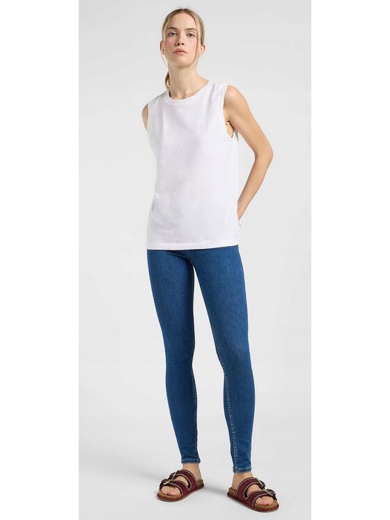 Lee Lee Jeansy Scarlett High Niebieski Skinny Fit