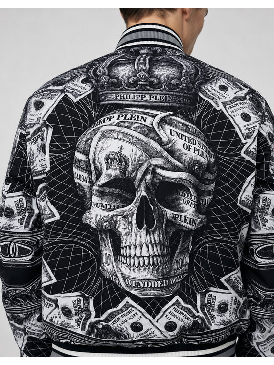 PHILIPP PLEIN PHILIPP PLEIN Kurtka bomber 31141 Czarny Regular Fit