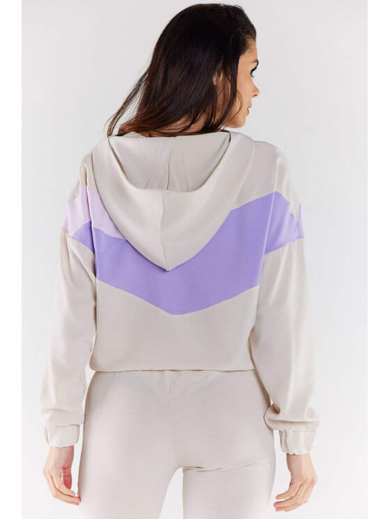 Awama Awama Bluza A497 Beżowy Basic Fit