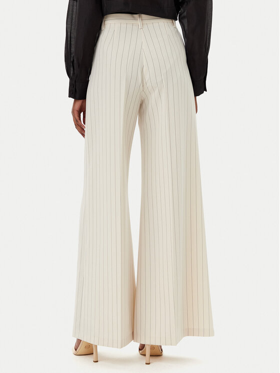 Fracomina Fracomina Palazzo kalhoty FR25SV3002W761D4 Béžová Wide Leg