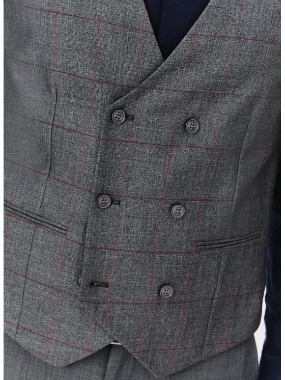 Pako Lorente Pako Lorente Kamizelka P24WF-8X-003 Szary Slim Fit