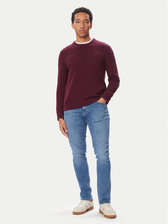 Tommy Jeans Tommy Jeans Kampsun DM0DM21787 Bordoopunane Slim Fit