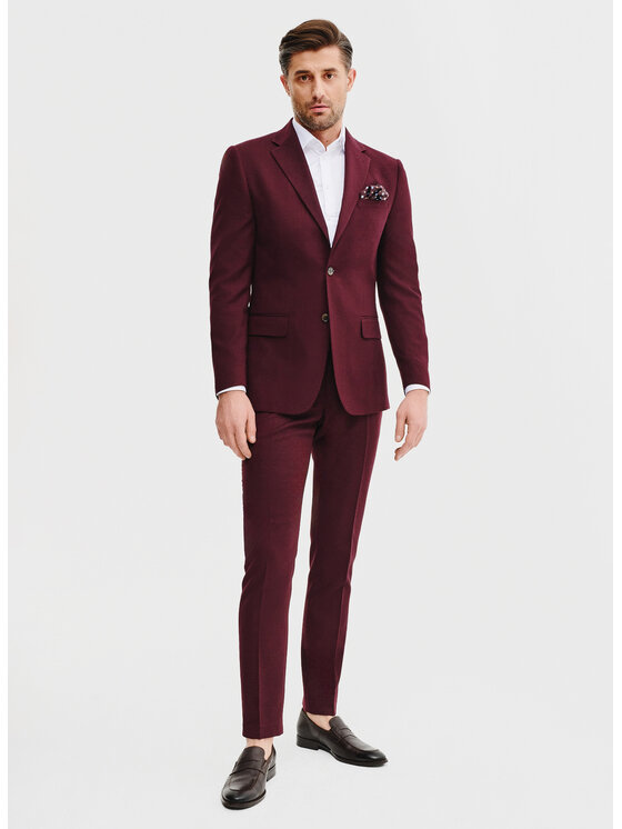 Pako Lorente Pako Lorente Marynarka P25SF-3G-003 Bordowy Super Slim Fit