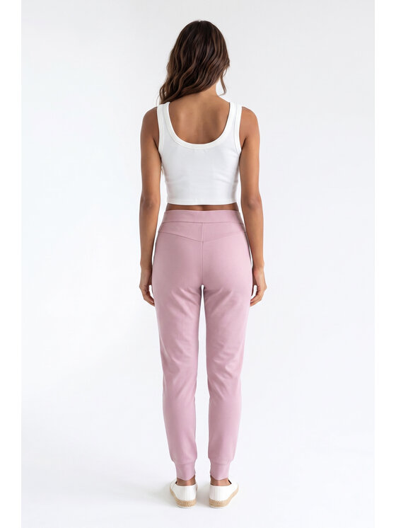 FIGL FIGL Jogger nohavice M1367 Ružová Fitted Fit