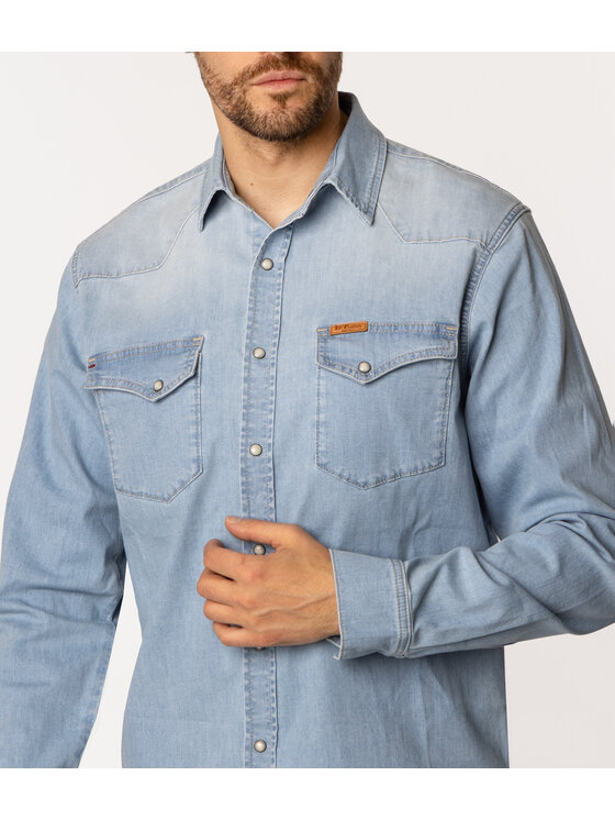 Lee Cooper Lee Cooper Koszula jeansowa TORRES 3161 Niebieski Regular Fit