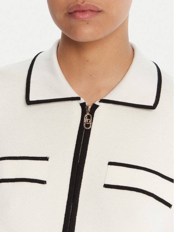 Liu Jo Sport Liu Jo Sport Strickjacke TF5250 MS59L Écru Regular Fit