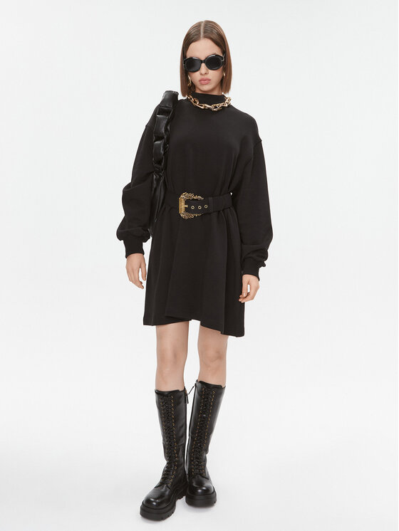 Versace Jeans Couture Versace Jeans Couture Φόρεμα υφασμάτινο 75HAO971 Μαύρο Relaxed Fit