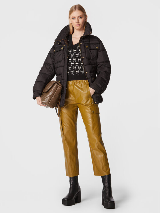 PINKO PINKO Zimné bundy Olga 1G18JC A082 Čierna Relaxed Fit