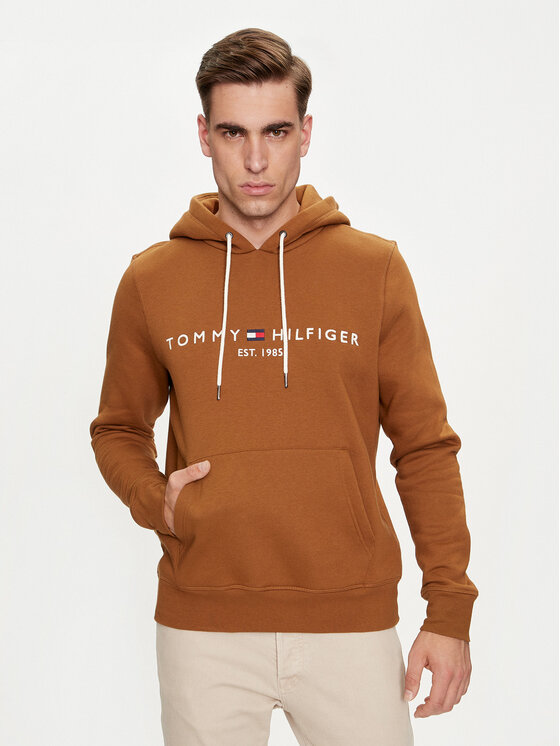 Tommy Hilfiger Tommy Hilfiger Jopa Logo MW0MW11599 Rjava Regular Fit
