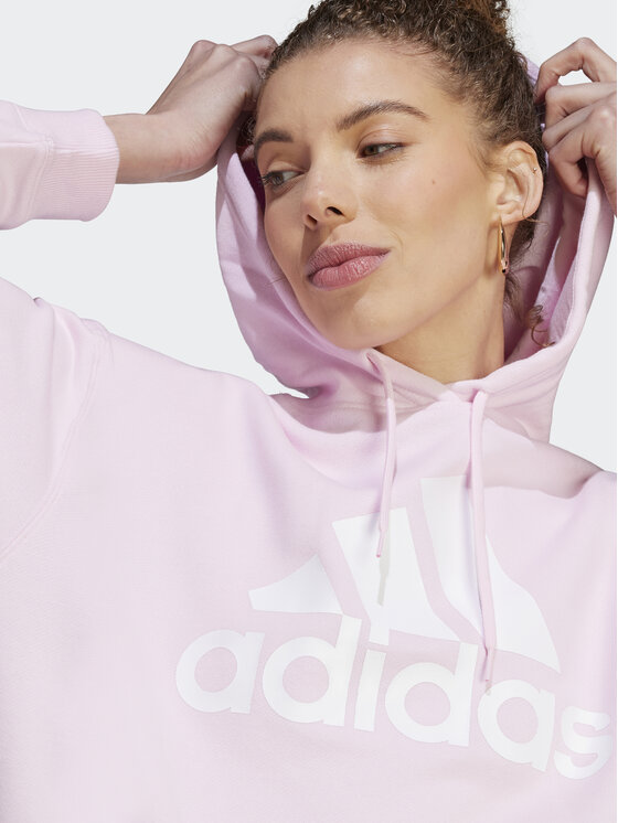 adidas adidas Jopa Essentials Big Logo Oversized French Terry Hoodie IL3319 Roza Loose Fit