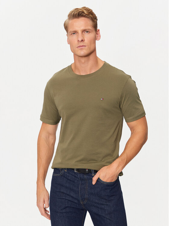 Tommy Hilfiger Tommy Hilfiger T-Shirt UM0UM03362 Zielony Regular Fit