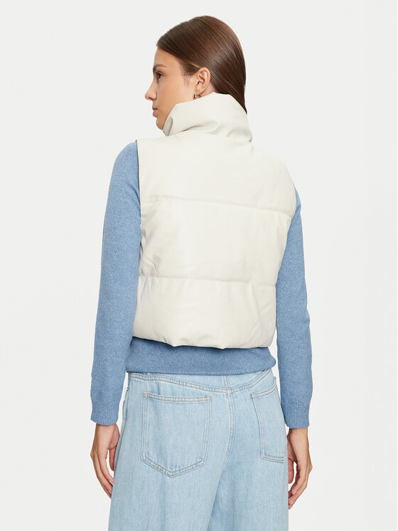 ONLY ONLY Αμάνικο Μπουφάν Elsie 15322028 Μπεζ Regular Fit