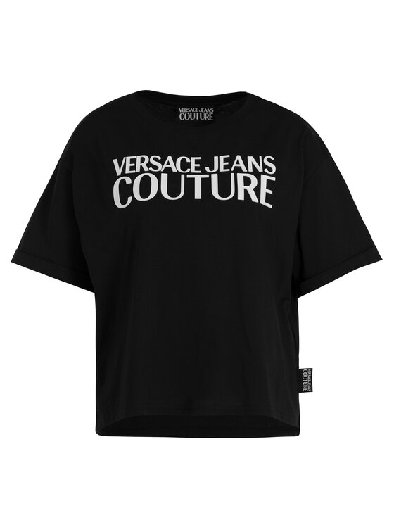 Versace Jeans Couture Versace Jeans Couture T-Shirt B2HUA7HT Μαύρο Oversize