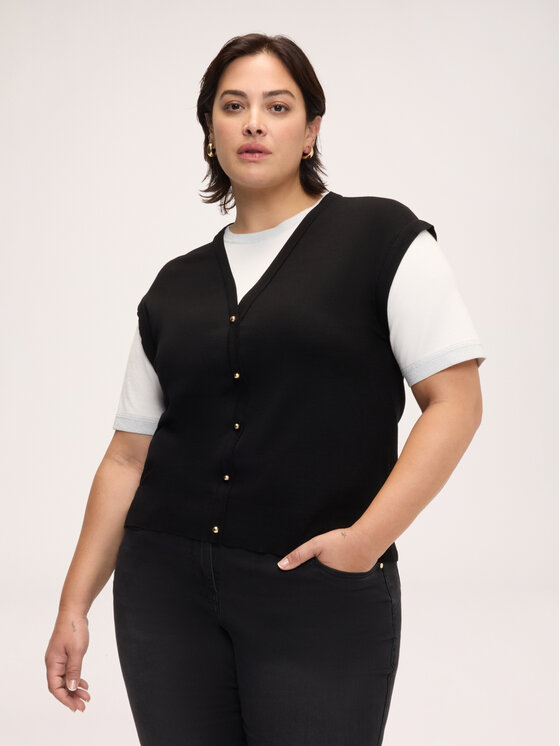 Fiorella Rubino Fiorella Rubino Sweter M395L008678N0Z3 Czarny Boxy Fit