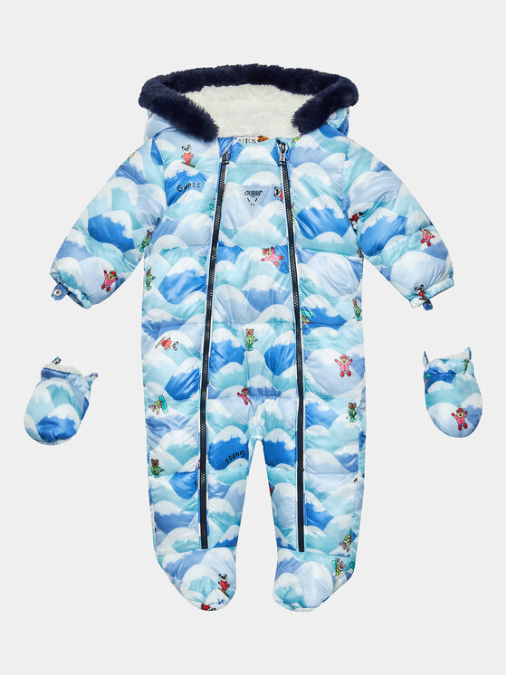 Guess Guess Ziemas kombinezons P3BG05 WEGY0 Zils Regular Fit