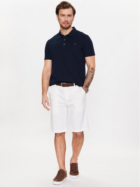 Paul&Shark Paul&Shark Stoffshorts 23414027 Weiß Regular Fit