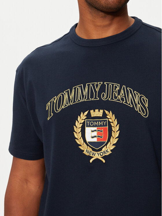 Tommy Jeans Tommy Jeans Majica DM0DM19690 Mornarsko modra Regular Fit