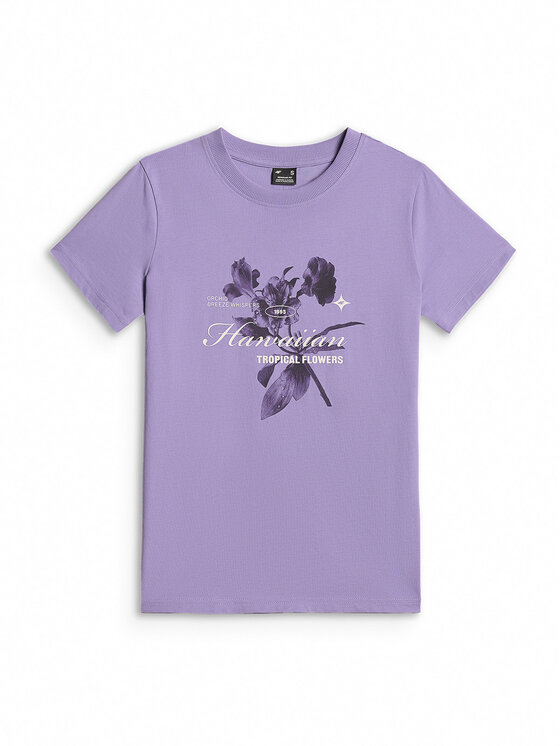 4F 4F T-Shirt TROPIC ORCHID Fioletowy jasny Regular Fit