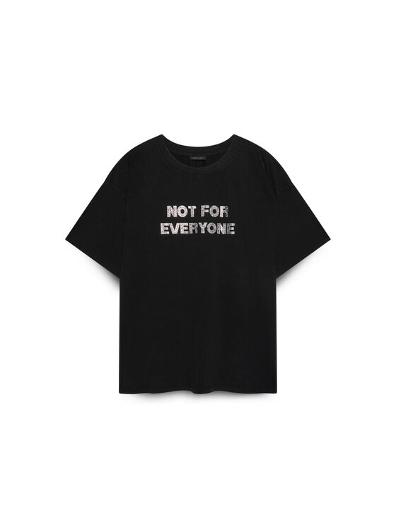 Fiorella Rubino Fiorella Rubino T-Shirt G014L009403N033 Czarny Over Fit