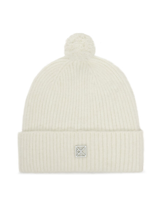 Calvin Klein Czapka Emblem Brushed LV04D8067G Écru