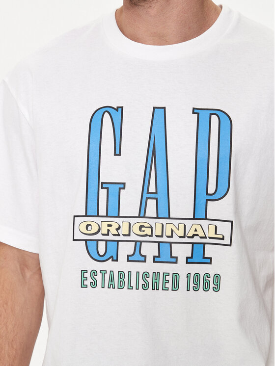 Gap Gap T-Shirt 664006-01 Biały Regular Fit
