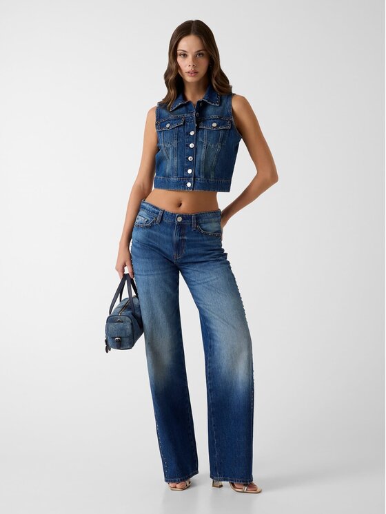 Guess Guess Top 183438 Modrá Classic Fit