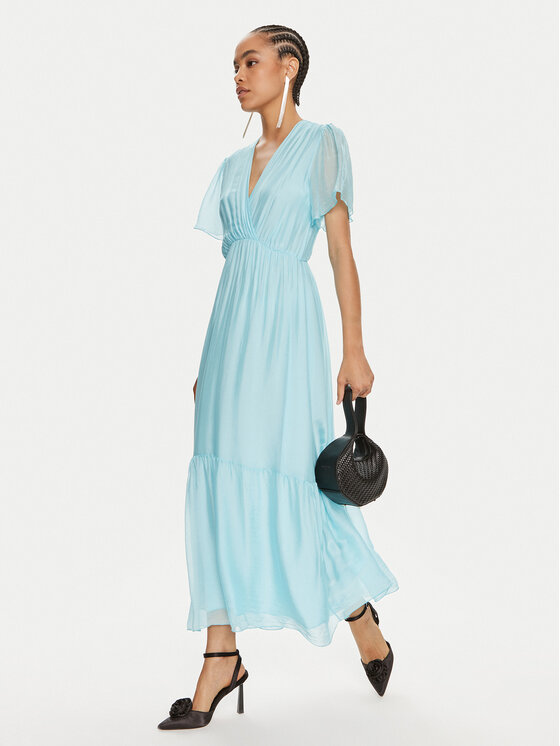 Haveone Haveone Rochie de vară AFF-L013 Albastru Regular Fit