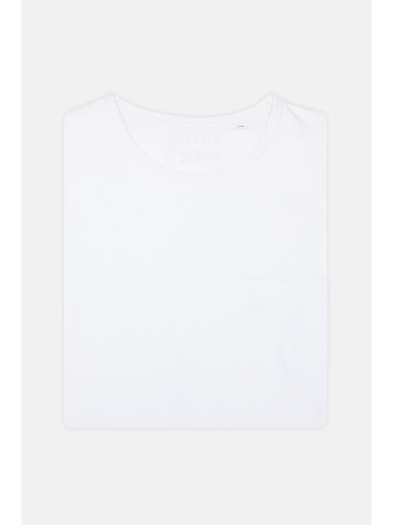 Lancerto Lancerto T-Shirt Ancus TS073124000010 Biały Regular Fit