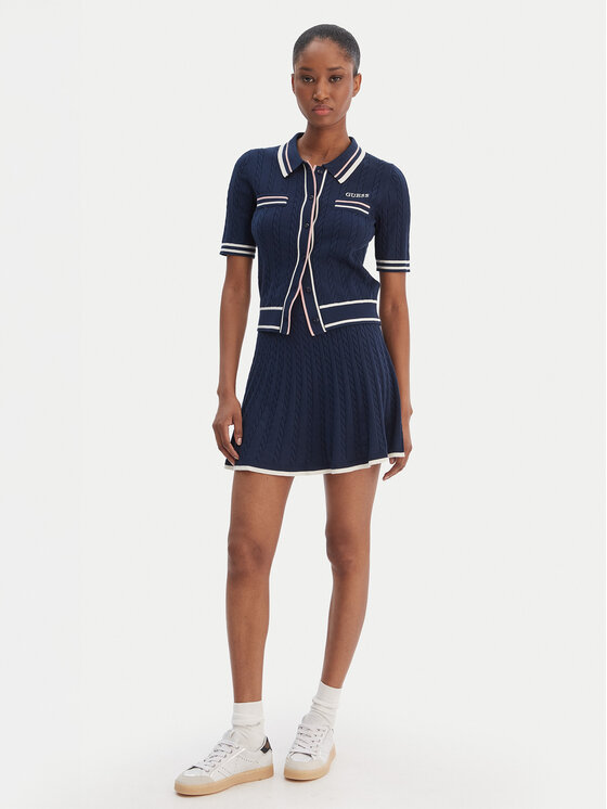 Guess Guess Pulover V6RR02 Z4652 Bleumarin Regular Fit