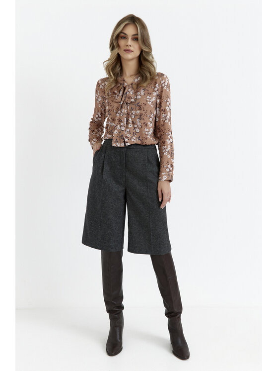 Stylove Stylove Šortky z materiálu S388 Šedá Baggy Fit