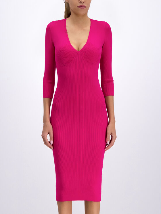 Elisabetta Franchi Elisabetta Franchi Φόρεμα υφασμάτινο AM-53B-96E2-V229 Ροζ Slim Fit