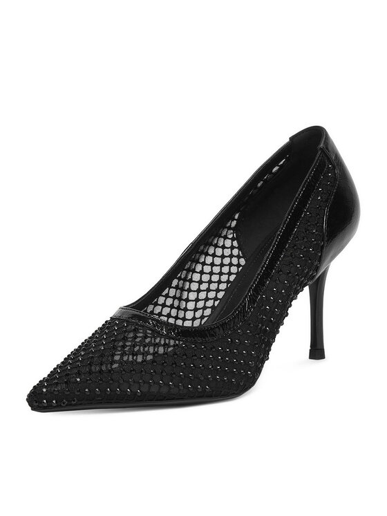 Eva Minge Eva Minge Pantofi cu toc subțire EO-LOREL-V2019-1-2 Negru