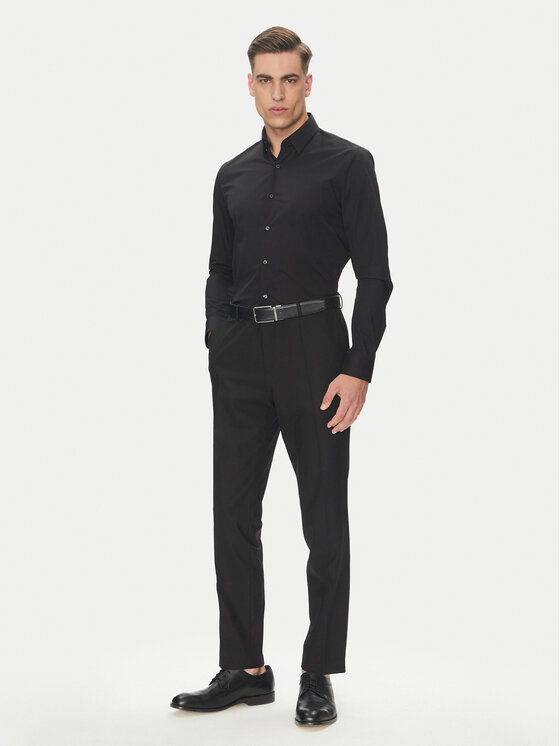 Calvin Klein Calvin Klein Сорочка Essential LV019EU030 Чорний Slim Fit