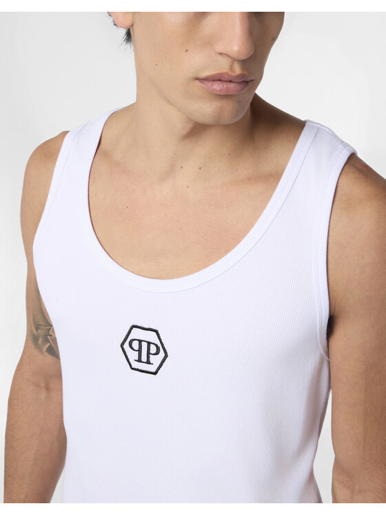 PHILIPP PLEIN PHILIPP PLEIN Tank top 29721 Biela Regular Fit