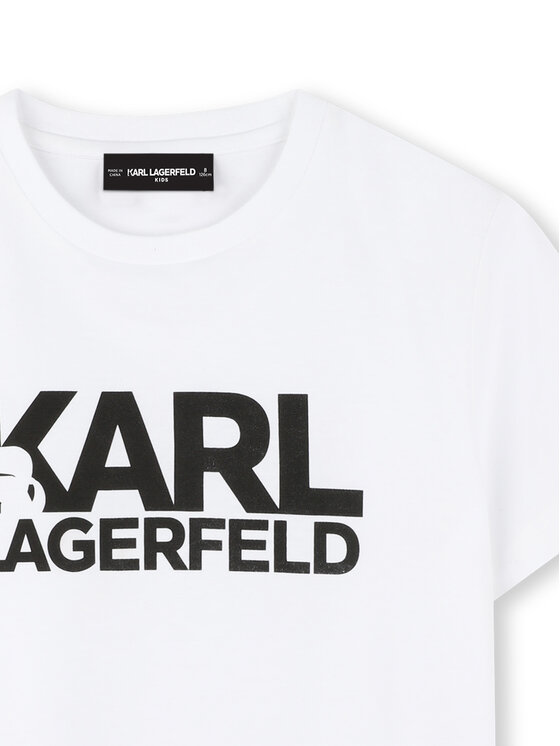 Karl Lagerfeld Kids Karl Lagerfeld Kids Tricou Z30435 D Alb Regular Fit
