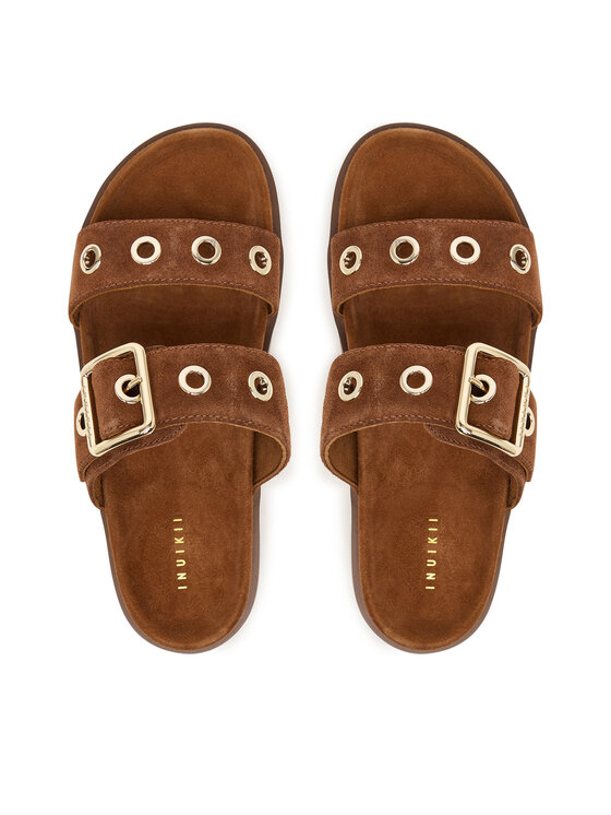 Inuikii Inuikii Παντόφλες Tilda Buckle 1004.003.0631 Σκούρο καφέ