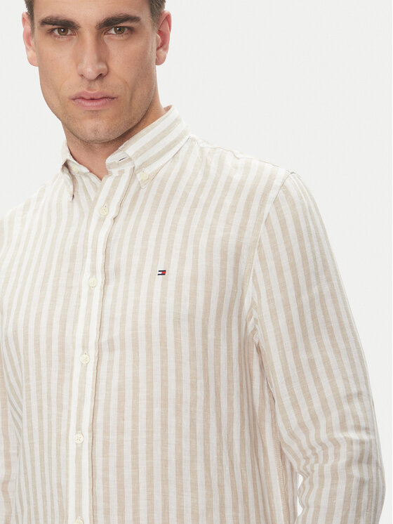 Tommy Hilfiger Tommy Hilfiger Košile Essential MW0MW38581 Béžová Regular Fit