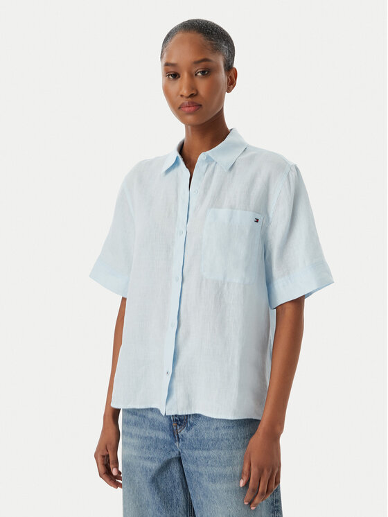 Tommy Hilfiger Tommy Hilfiger Särk WW0WW48925 Helesinine Relaxed Fit