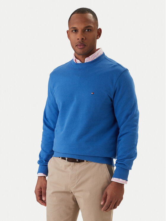 Tommy Hilfiger Tommy Hilfiger Pulóver Essential MW0MW37237 Kék Regular Fit