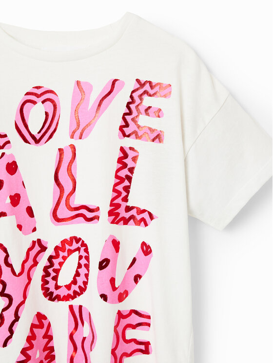 Desigual Desigual Tricou 23SGTK21 Écru Regular Fit
