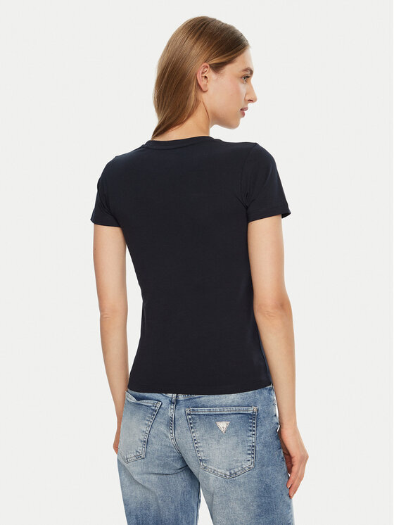 Guess Jeans Guess Jeans T-Shirt W5RI52 J1314 Tmavomodrá Slim Fit