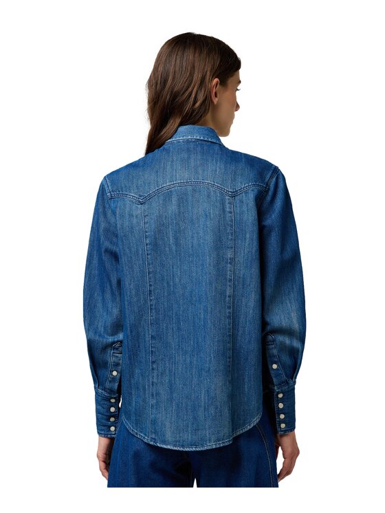 Wrangler Wrangler Koszula jeansowa 112370794 Granatowy Regular Fit