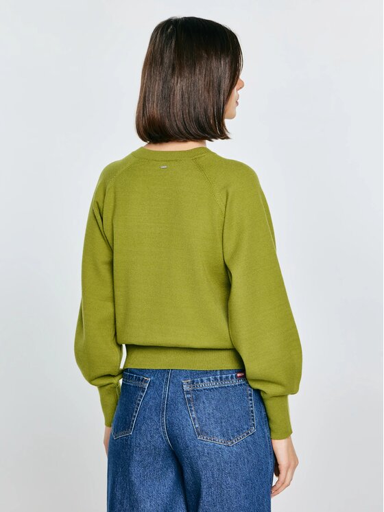 BIG STAR BIG STAR Kardigan SUZANA_301_160 Zielony Basic Fit