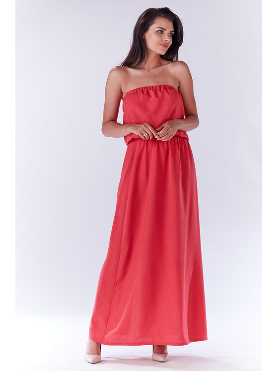 Infinite You Infinite You Sukienka letnia M135 Fioletowy Basic Fit