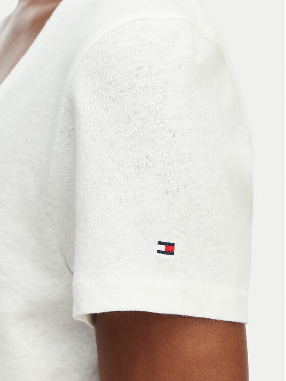 Tommy Hilfiger Tommy Hilfiger T-Shirt WW0WW48705 Weiß Regular Fit