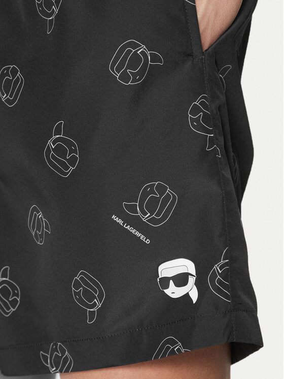 KARL LAGERFELD KARL LAGERFELD Plavecké šortky A1M46060 Čierna Regular Fit