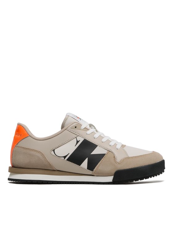 Calvin Klein Jeans Sneakers Low Profile Runner Mix YM0YM00695 Beige ...