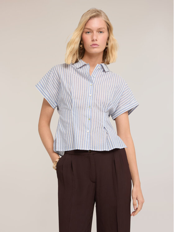Motivi Motivi Camicia 5060Q000975N0S1 Turchese Boxy Fit
