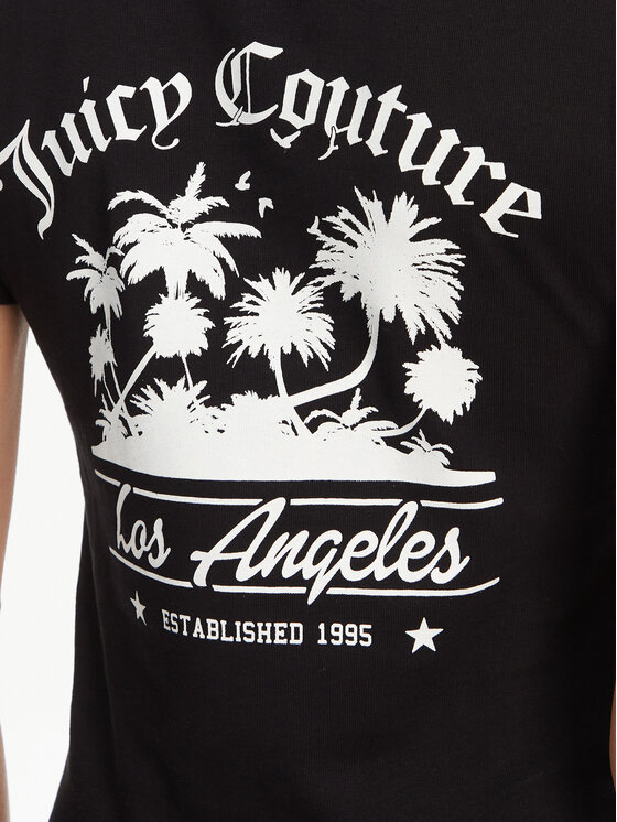 Juicy Couture Juicy Couture T-Shirt La Beach JCWCT125319 Černá Regular Fit