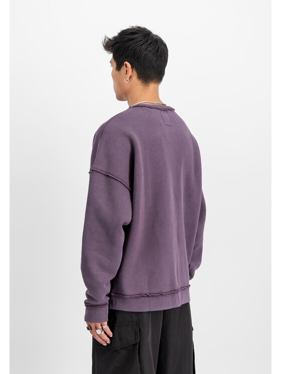 Alpha Industries Alpha Industries Bluza Open Edge Sweatshirt Fioletowy Relaxed Fit